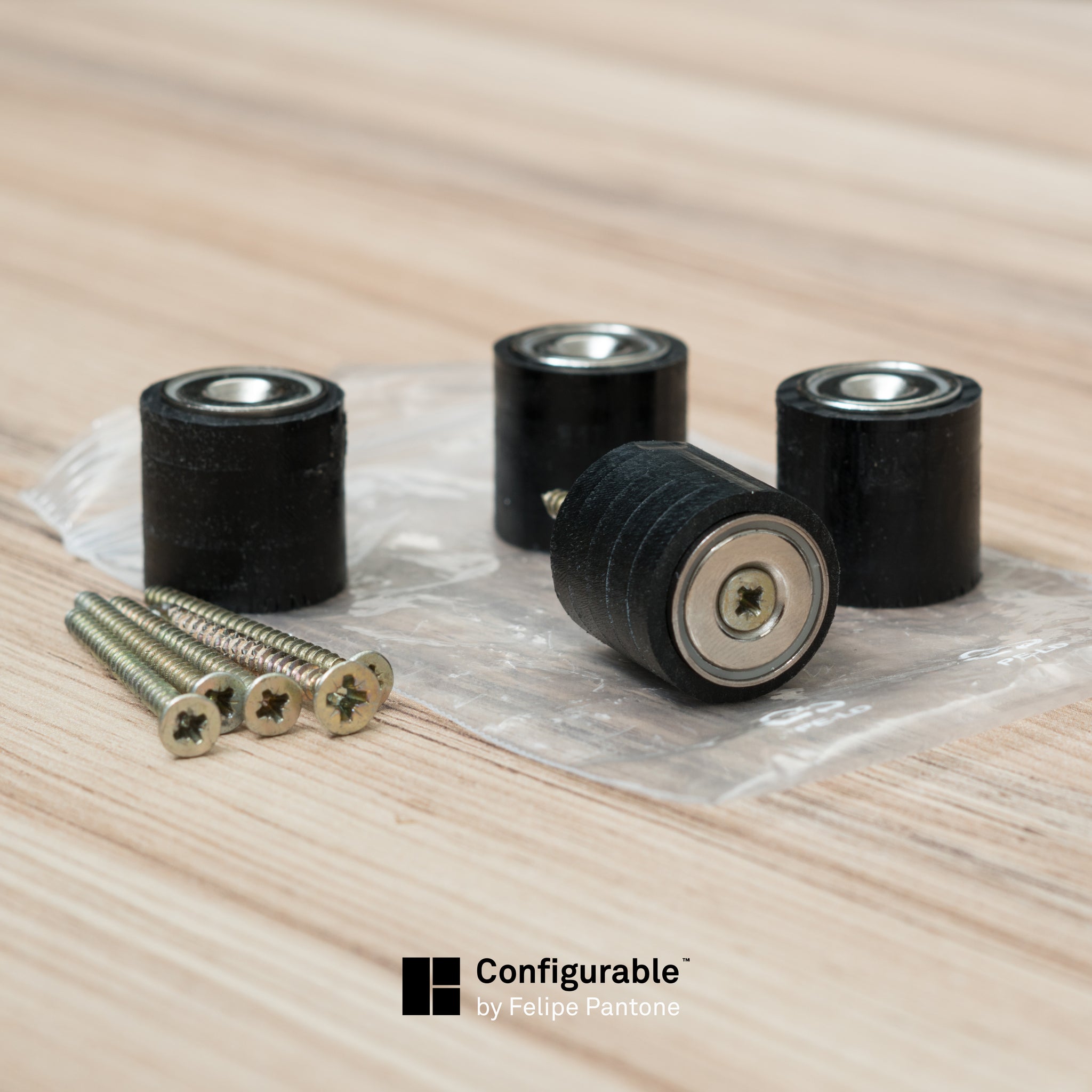 Configurable's brackets set  (delrin + magnet + screw)